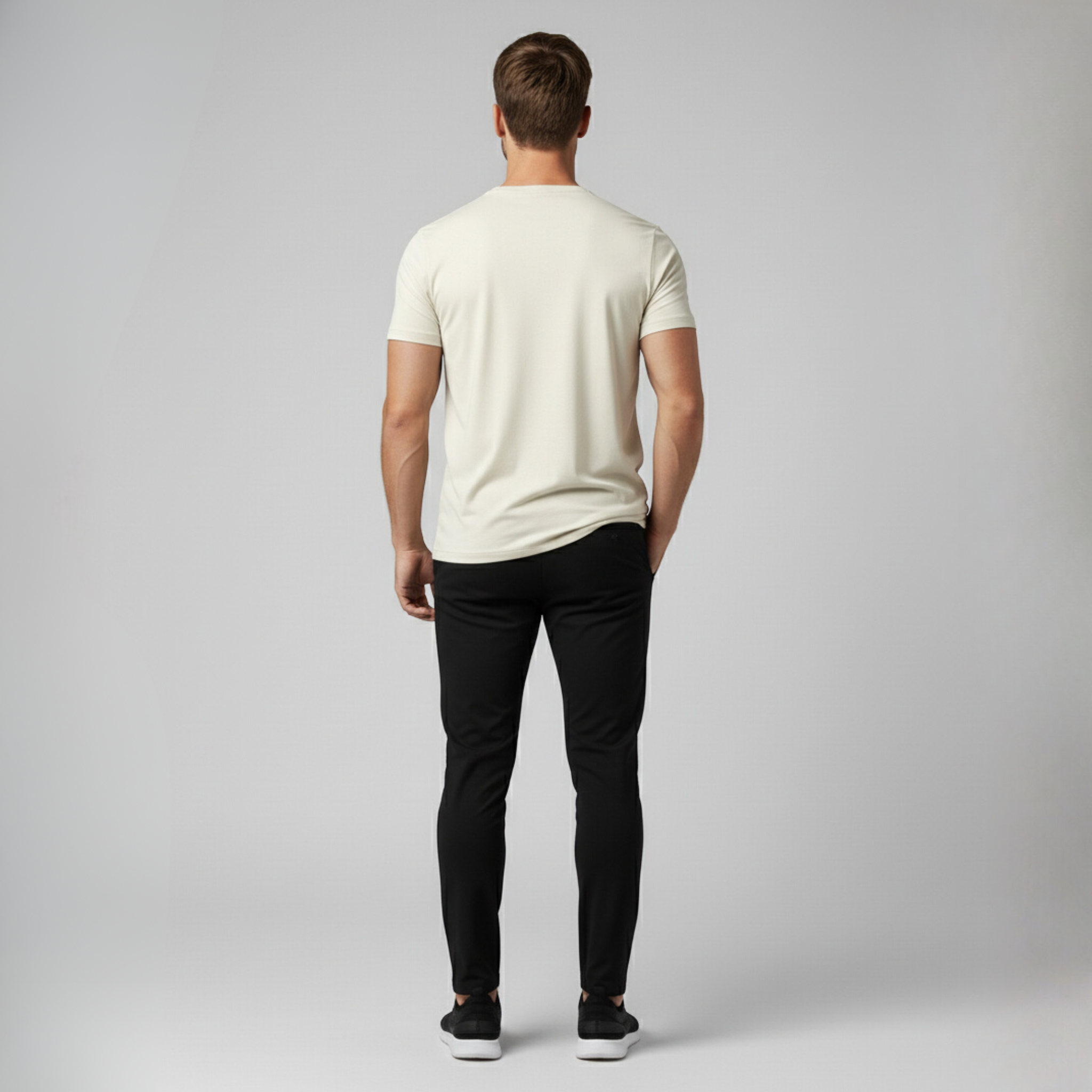Tech V-Neck T-Shirt – Off White