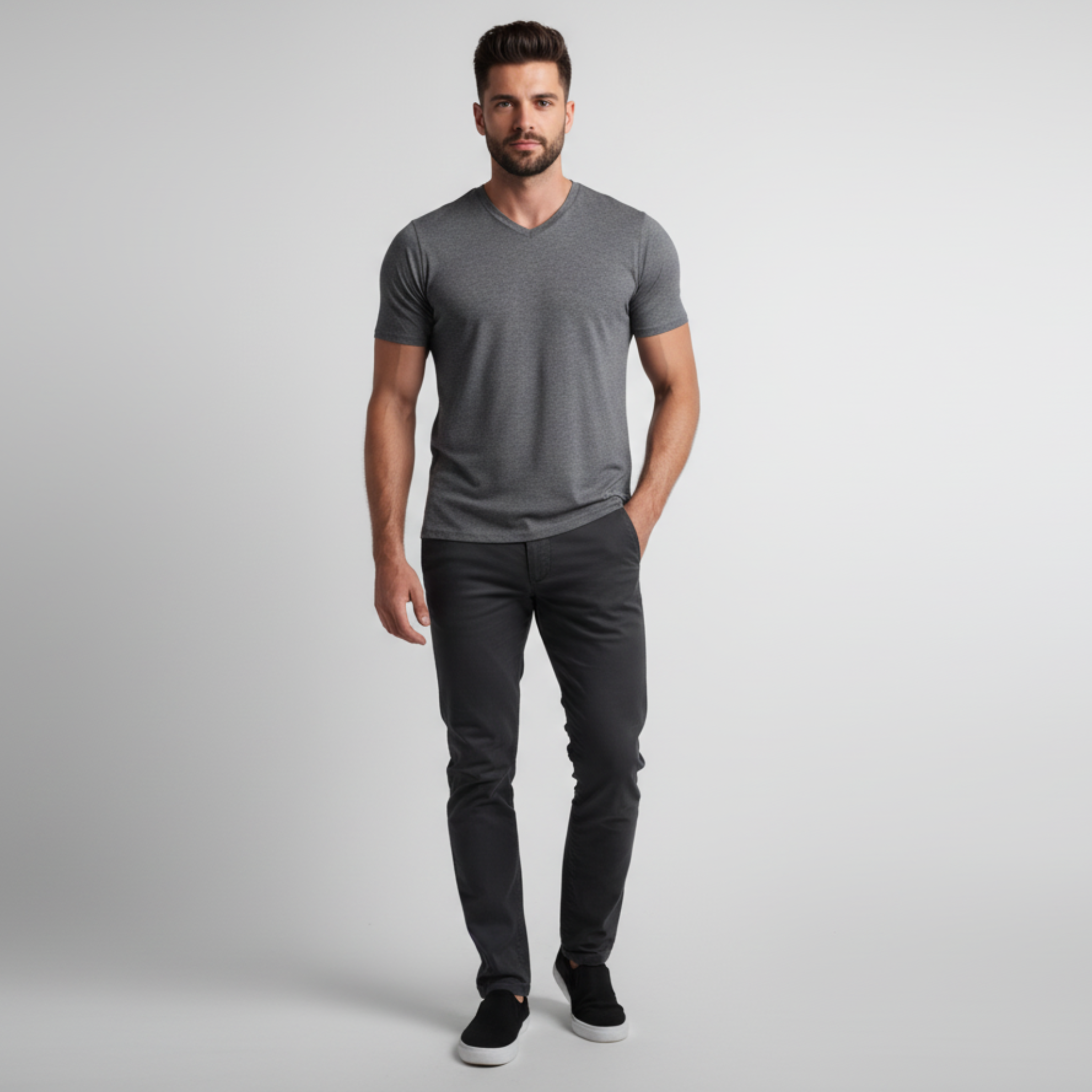 Tech V-Neck T-Shirt –  Mescla