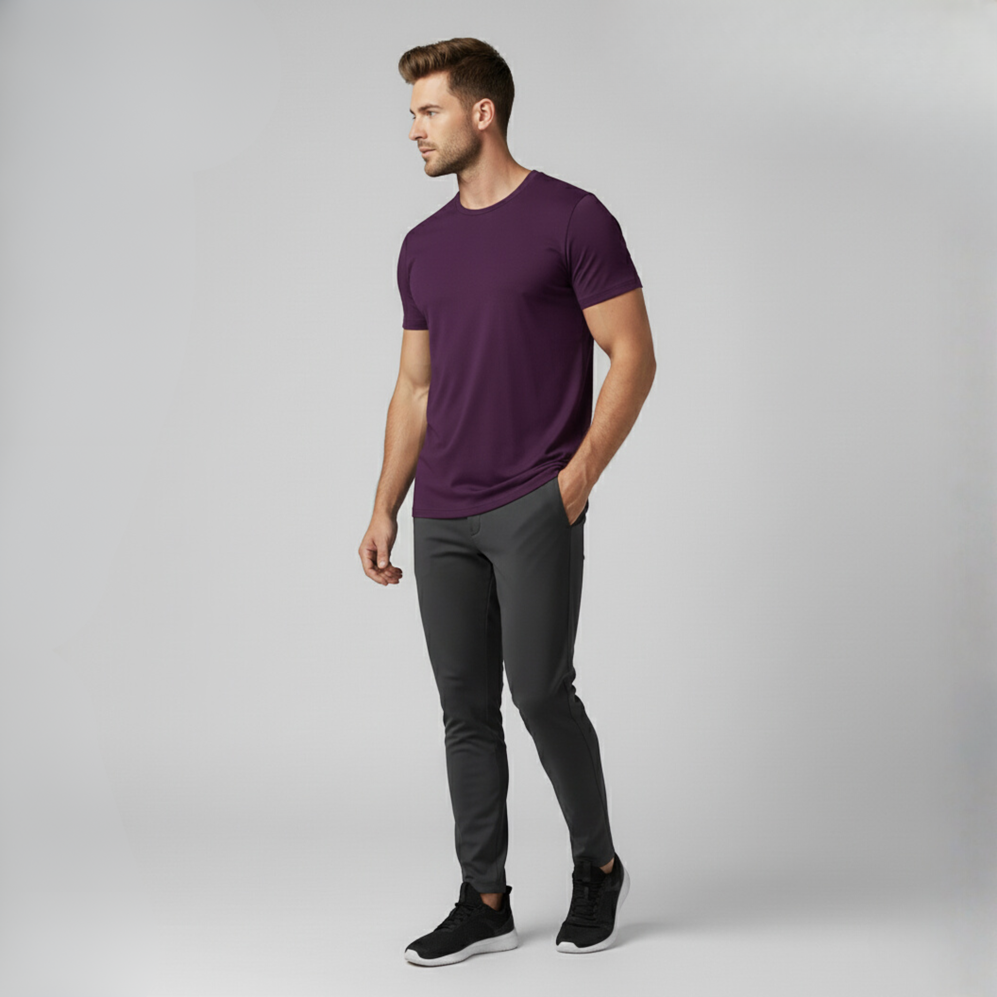 Tech Daily Basic T-Shirt - Grape