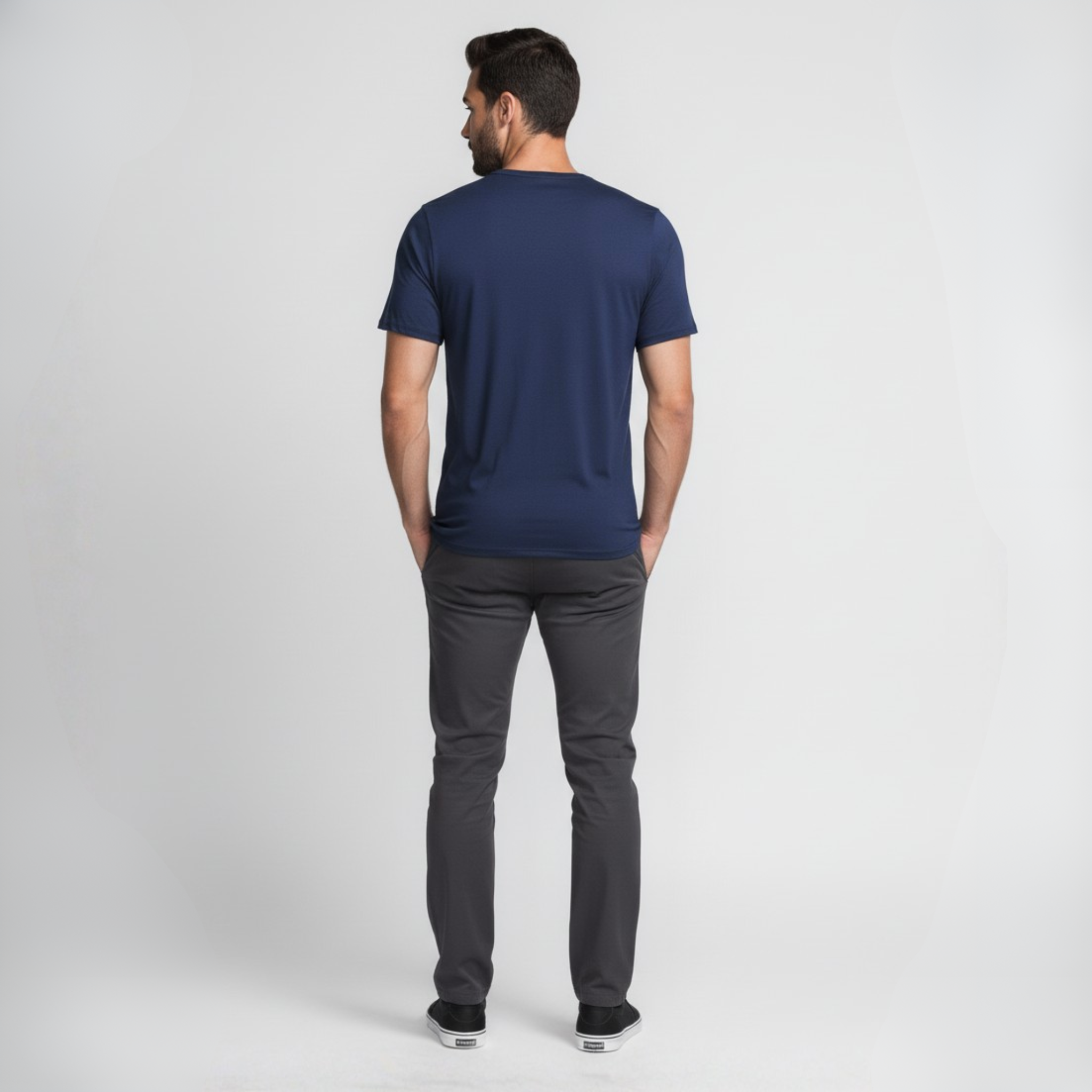 Tech V-Neck T-Shirt – Blue